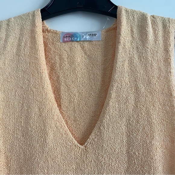 New! Free People FP Beach Gold Poppy Sweater Cover- Up Mini Dress 20721 - Picture 5 of 11